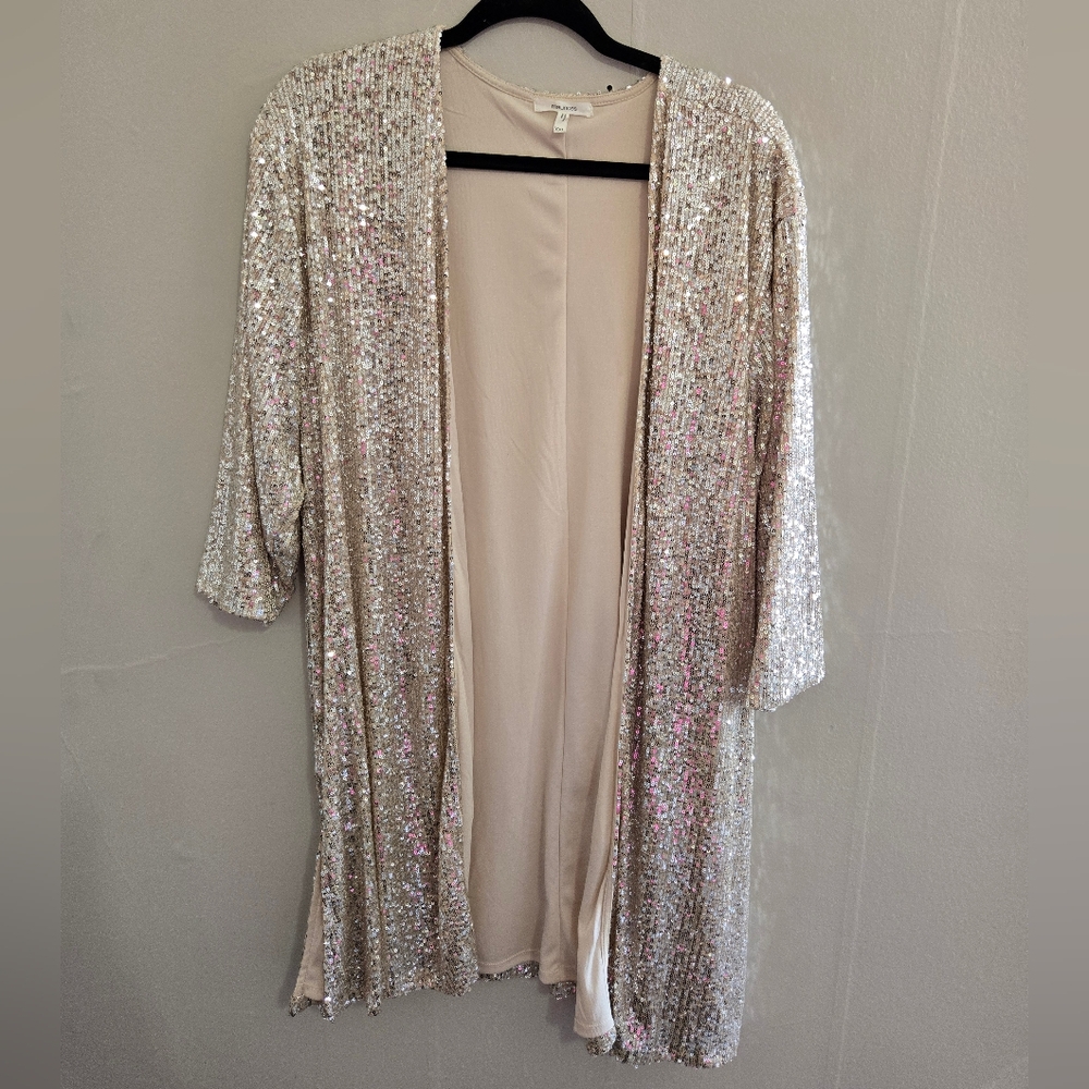 Gold Sequin Cardigan